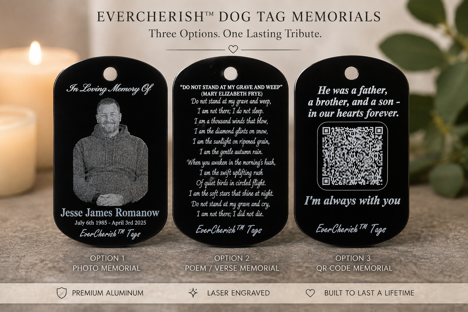 EverCherish™ Dog Tag Memorials