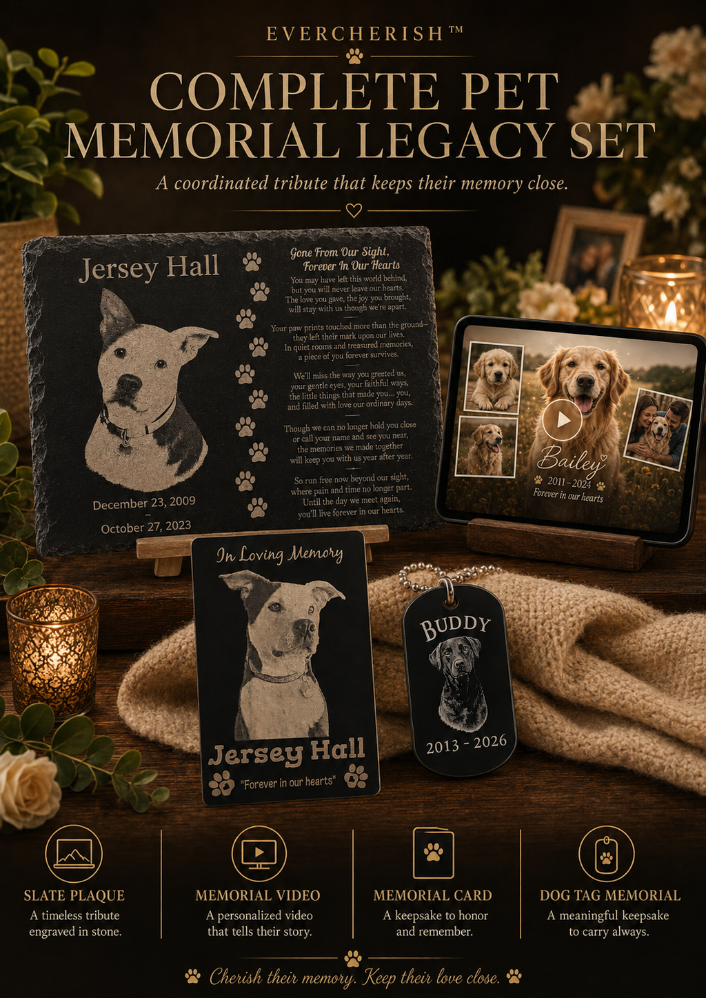 EverCherish™ Pet Complete Memorial Legacy Set