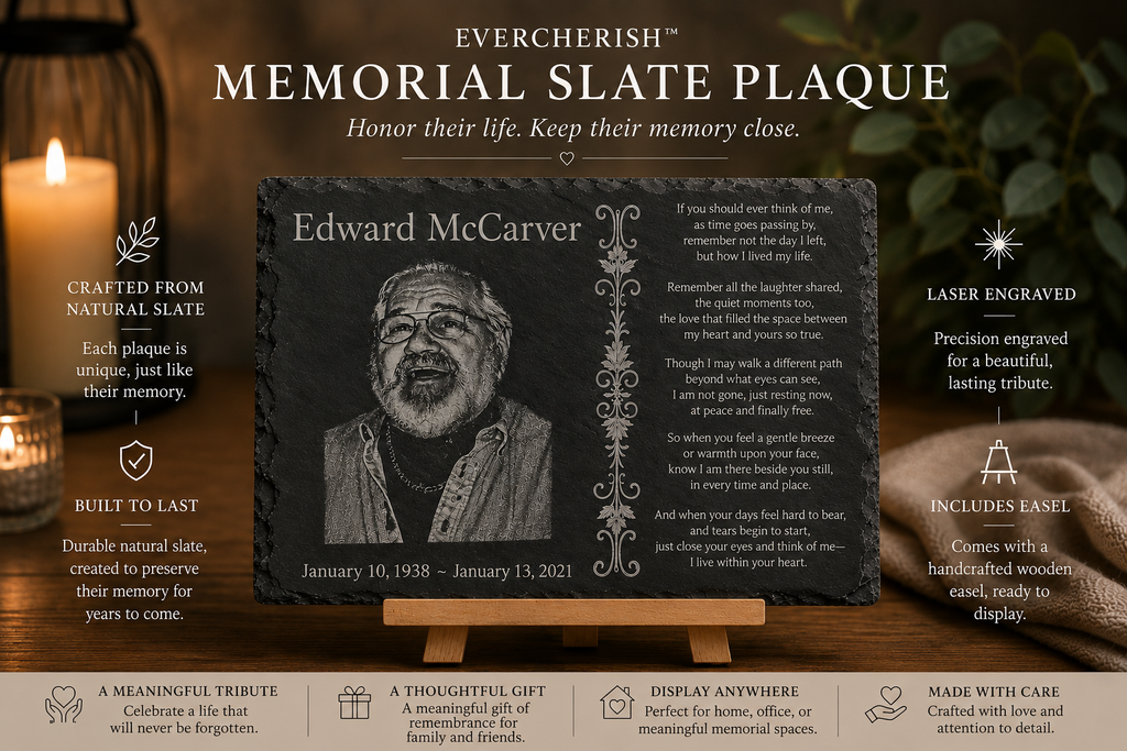 EverCherish™ Slate Memorial Plaque